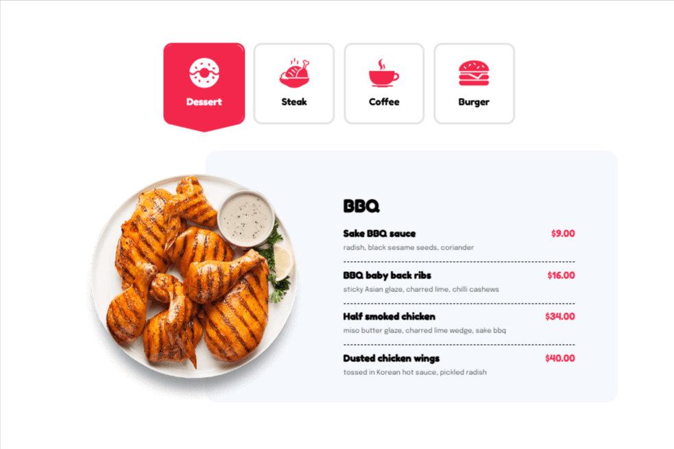 Digital Menu